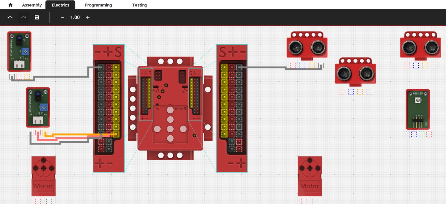 The scene for connecting electrics