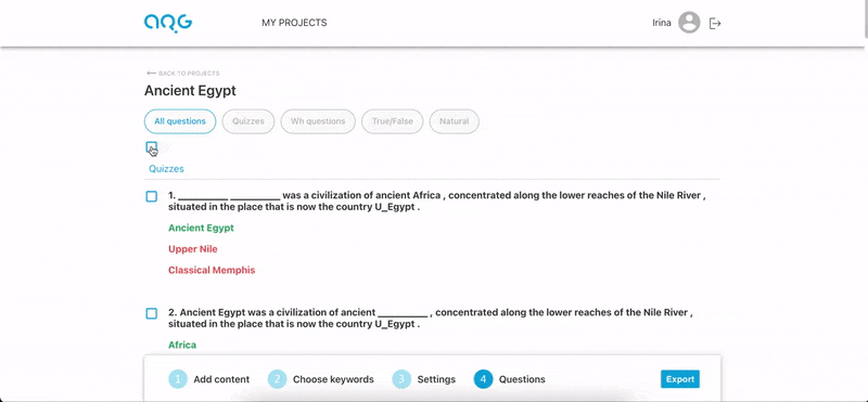 Step 4. Get your questions 